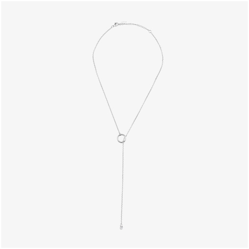 Collar Mujer Largo Myfair Plateado | Diseño Contemporáneo y Elegante