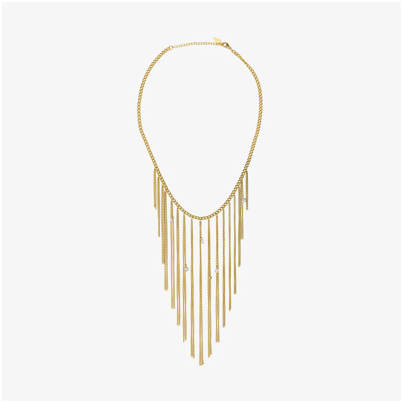 Collar Mujer Myfair Fringe Dorado | Diseño con Flecos Modernos
