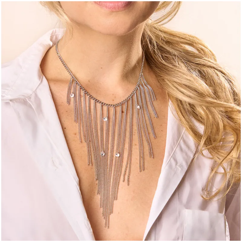 Collar Mujer Myfair Fringe Plateado |Radiant