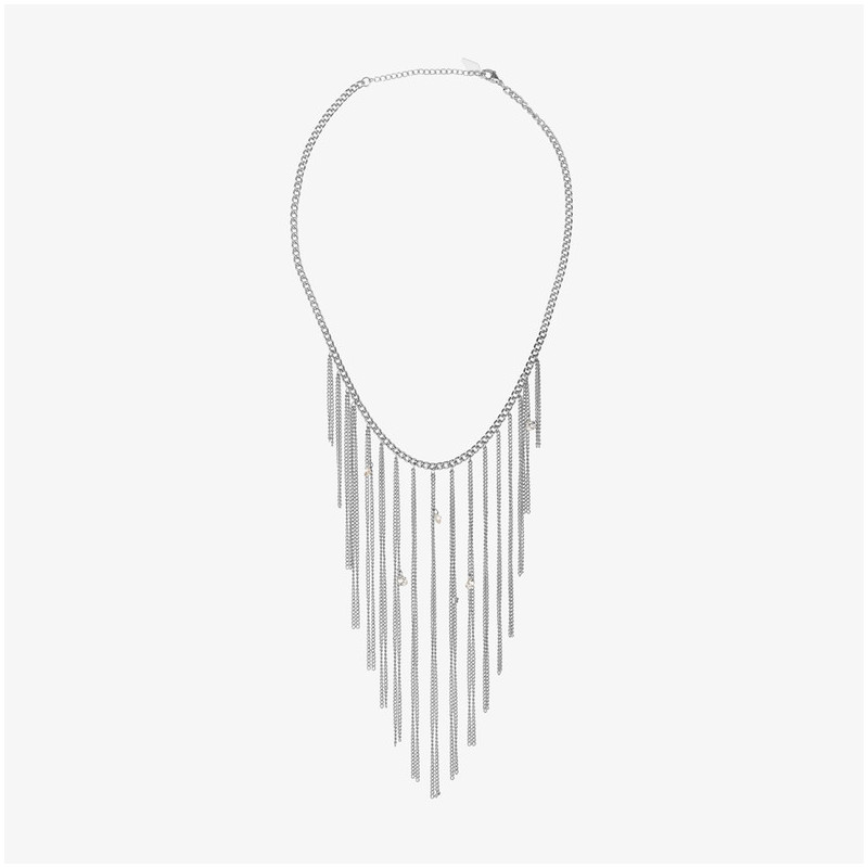 Collar Mujer Myfair Fringe Plateado | Diseño Contemporáneo con Flecos