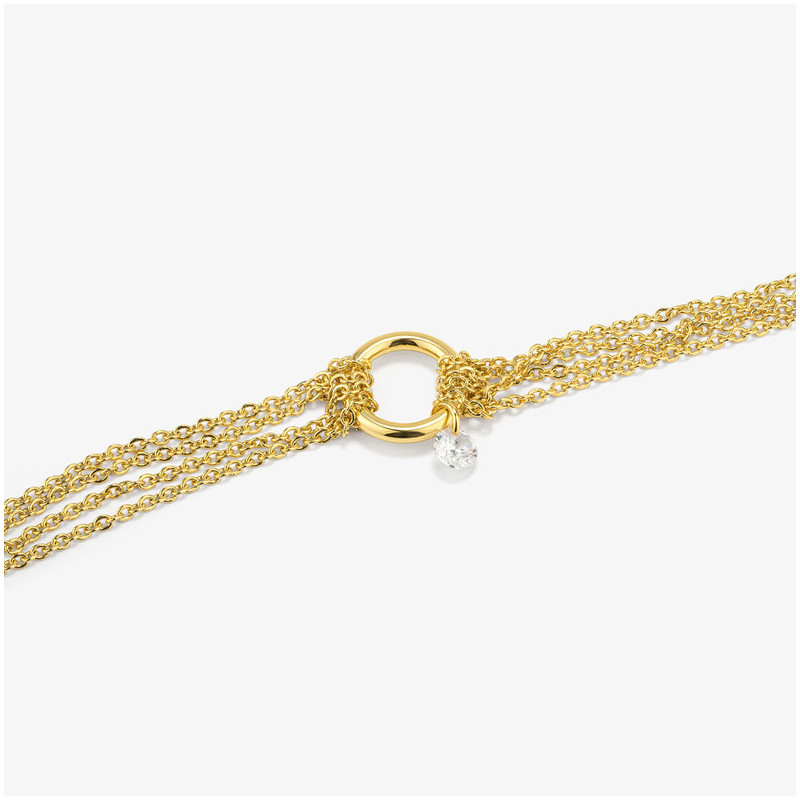 Pulsera Mujer Myfair Loop Dorada | Diseño Moderno en Eslabones Dorados