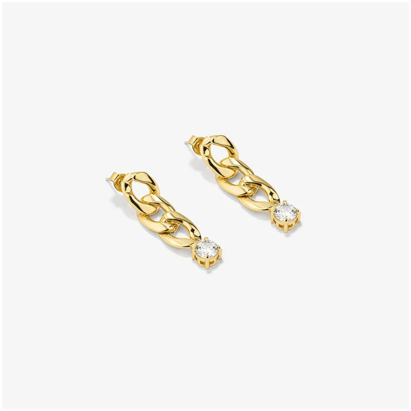 Pendientes Mujer Gaga Chain Dorados| Cadenas Doradas de Estilo Audaz