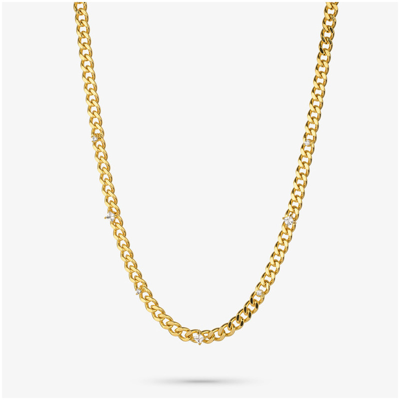 Collar Mujer Gaga Dorado | Eslabones Dorados de Estilo Moderno
