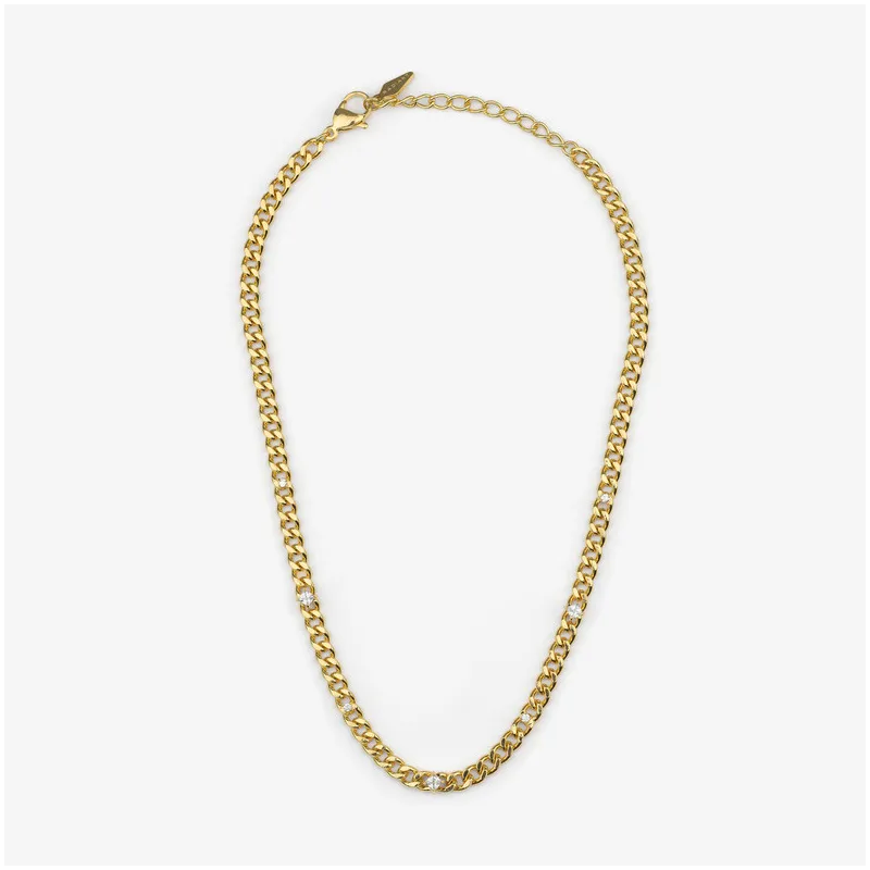 Collar Mujer Gaga Dorado | Eslabones Dorados de Estilo Moderno