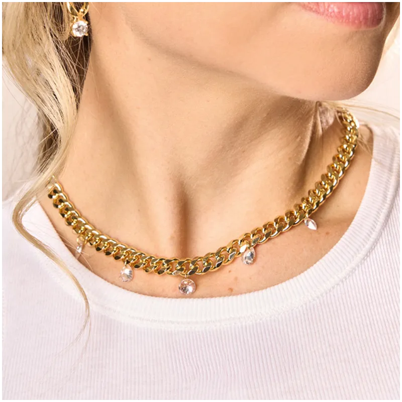 Collar Mujer Gaga Queen Dorado | Detalles Refinados