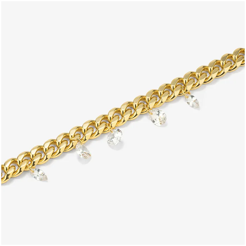 Pulsera Mujer Gaga Queen Dorada | Diseño Sofisticado en Maxi Eslabones