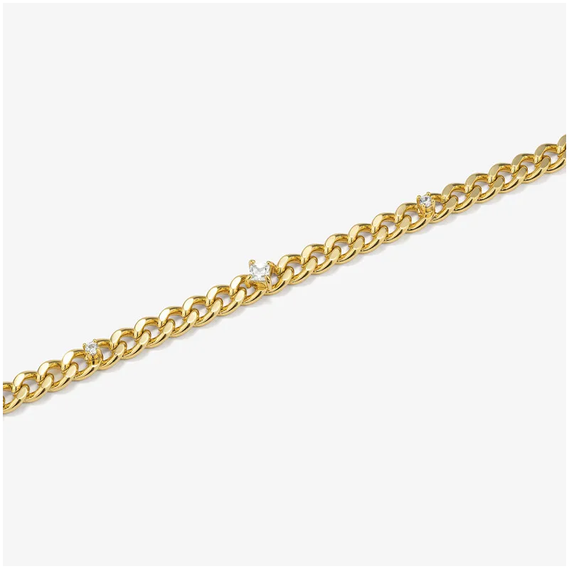 Pulsera Mujer Gaga Dorada | Maxi Eslabones Dorados Modernos