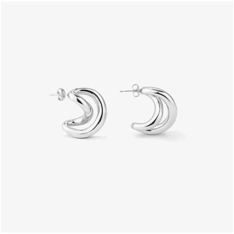 Pendientes Mujer Blake Twist Plateados | Diseño Twist en