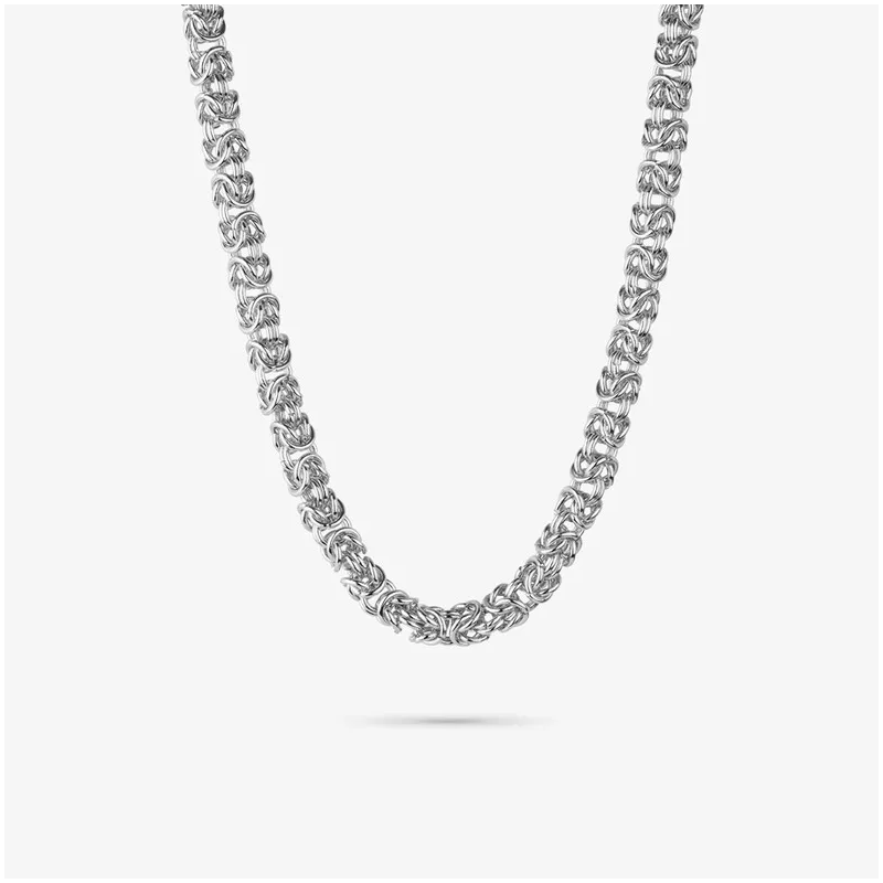 Collar Mujer Blake Plateado | Diseño Twist Minimalista