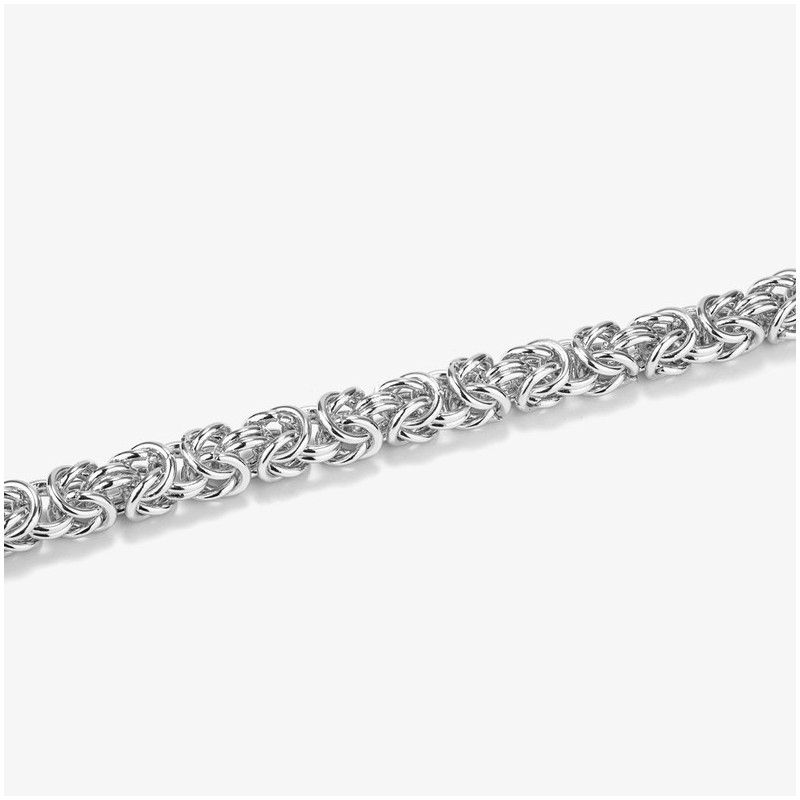 Pulsera Mujer Blake Plateada | Diseño Twist en Acero Plateado