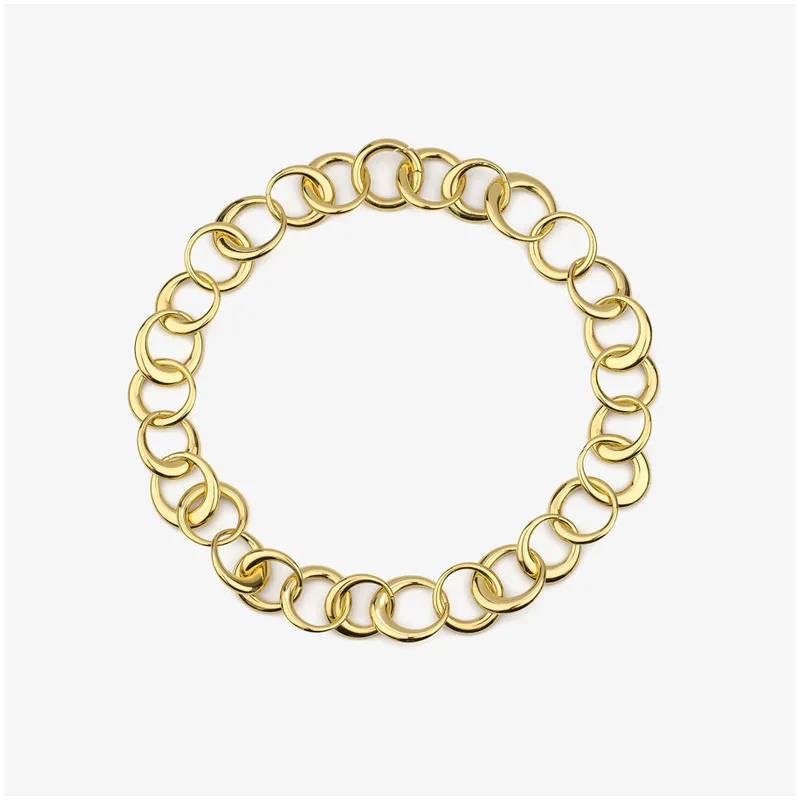 Collar Mujer Blair Dorado | Diseño Moderno en Eslabones Dorados