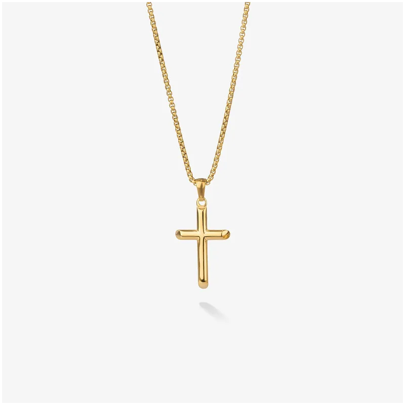 Collar Hombre Mateo Cruz Fina en Oro