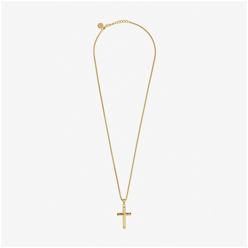 Collar Hombre Mateo Cruz Fina en Oro