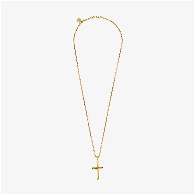 Collar Hombre Mateo Cruz Fina en Oro