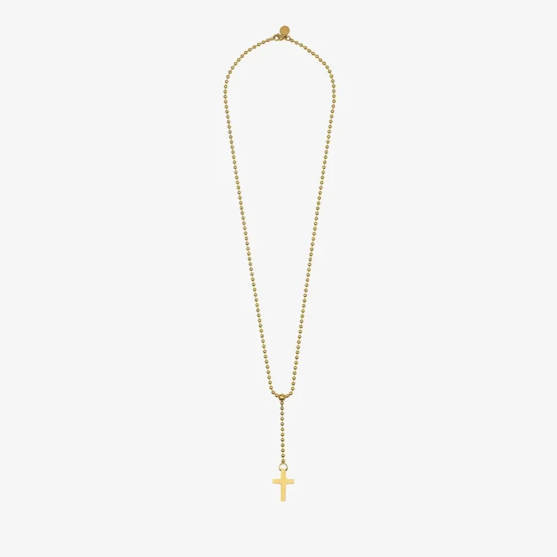 Collar Palau con Cruz Plateado