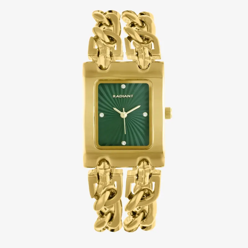 Reloj Mujer Donatella Verde Dorado | Radiant