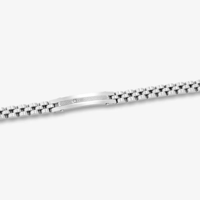 Pulsera Hombre Code Plateada