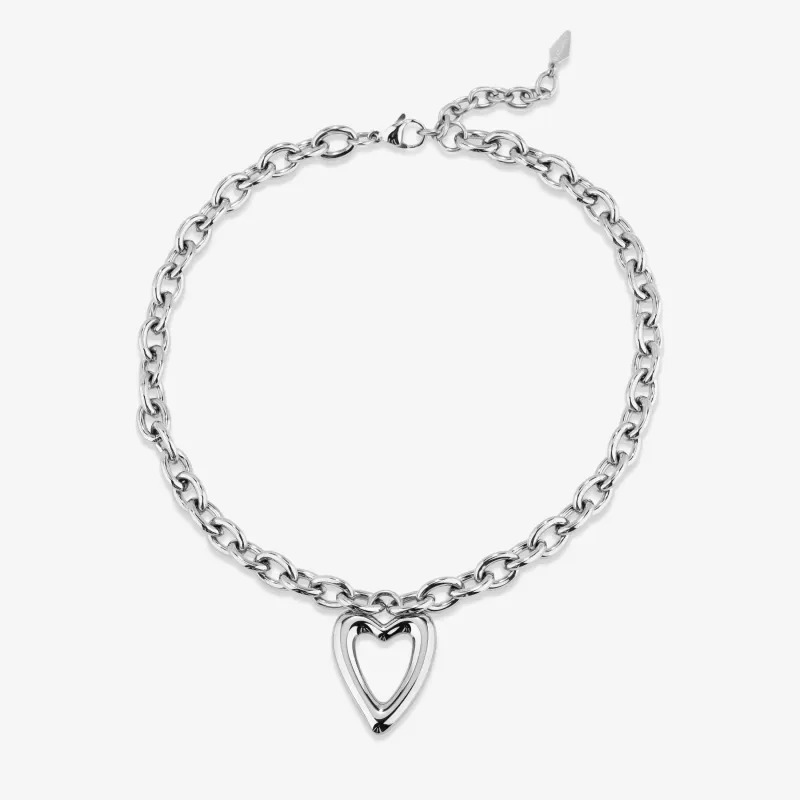 Collar Mujer Hearts Plateado | Radiant