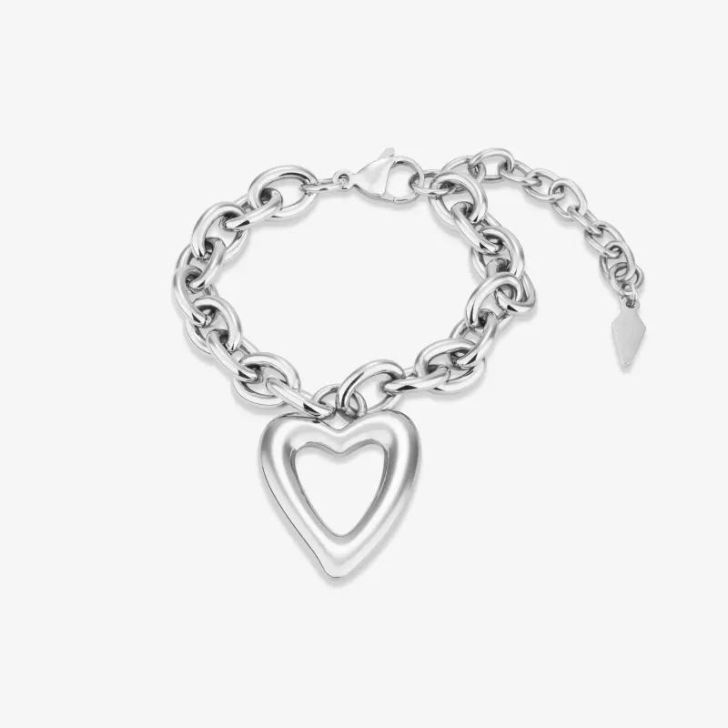 Pulsera Mujer Hearts Plateado | Radiant