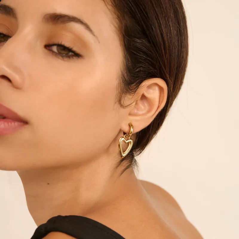 Pendientes Mujer Hearts Dorado | Radiant