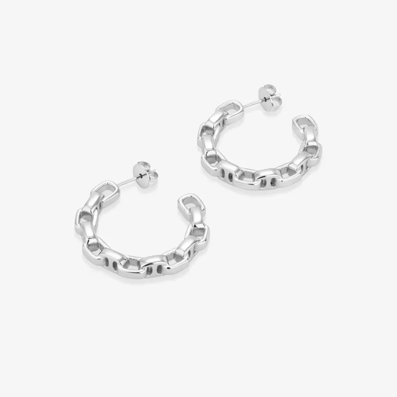 Aros Mujer Chains Cindy Plateado | Radiant