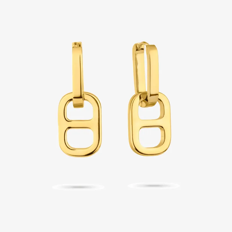 Pendientes Mujer Cindy Doble Dorado | Radiant