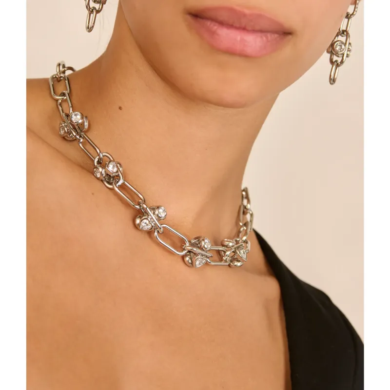 Collar Mujer Claudia Plateado | Radiant