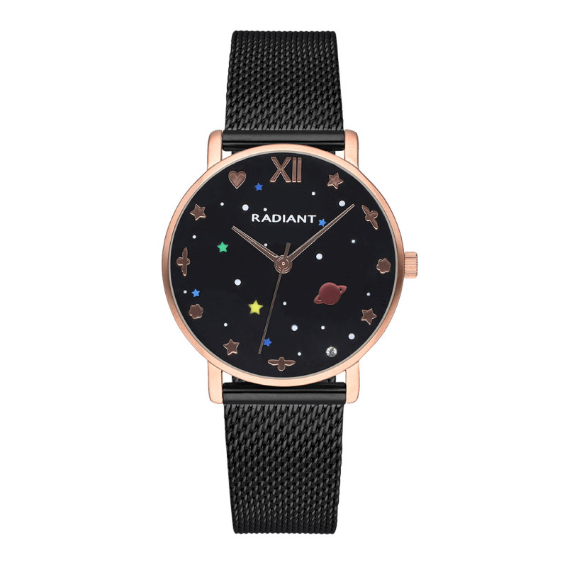 MILKY WAY 36MM BLACK DIAL IPBLACK MESH