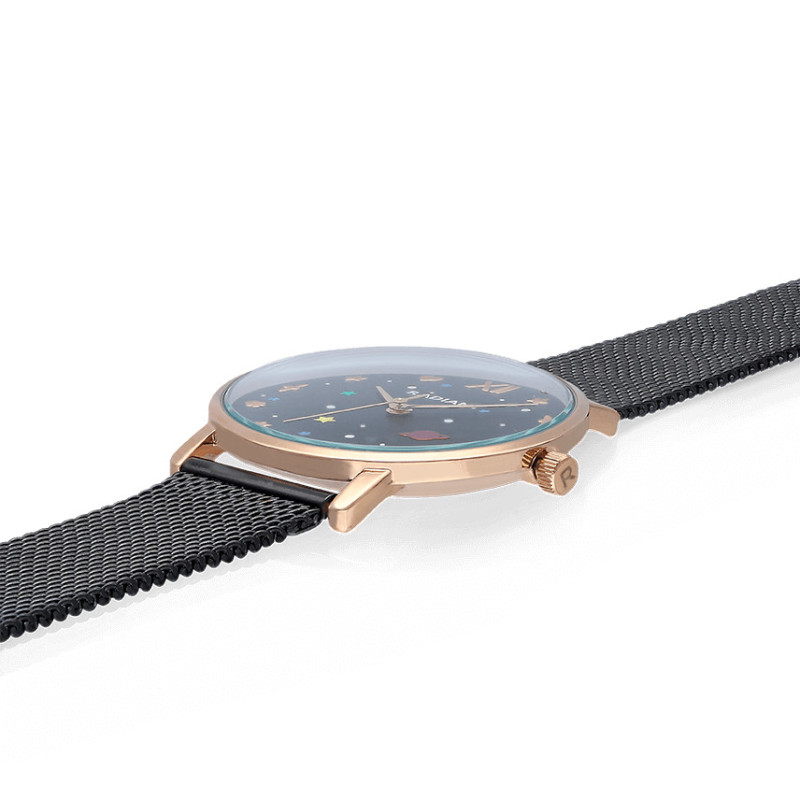 MILKY WAY 36MM BLACK DIAL IPBLACK MESH
