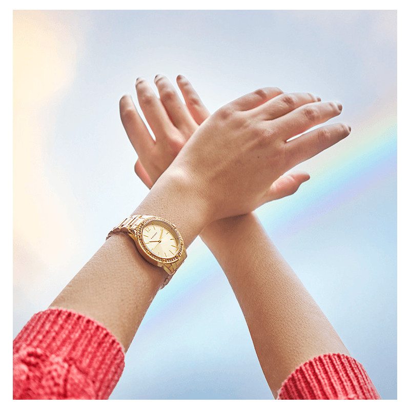 SHINNY PASTELS 38MM GOLD DIAL GOLD BRACE