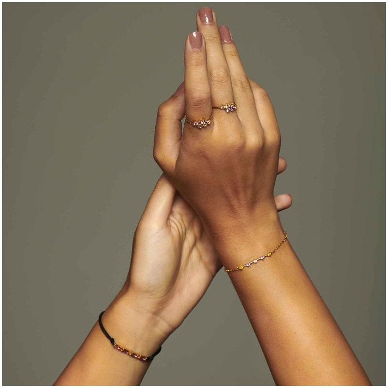 Joyas Anillo FANTASY. Plata de ley oro de 24 Kilates Radiant