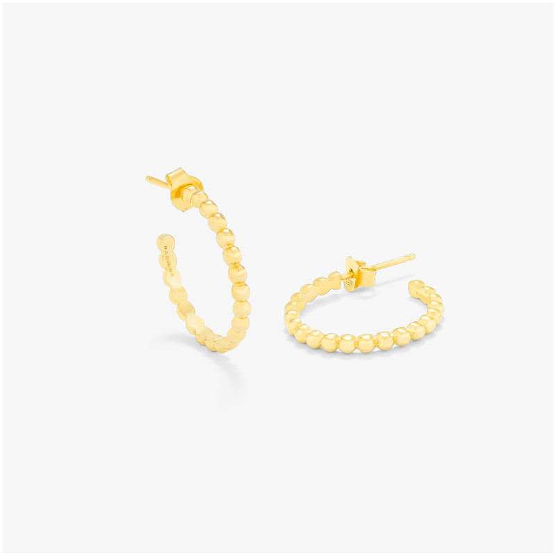 Joyas Aros medianos DOTS. Plata de ley de oro de 24 kilates Radiant