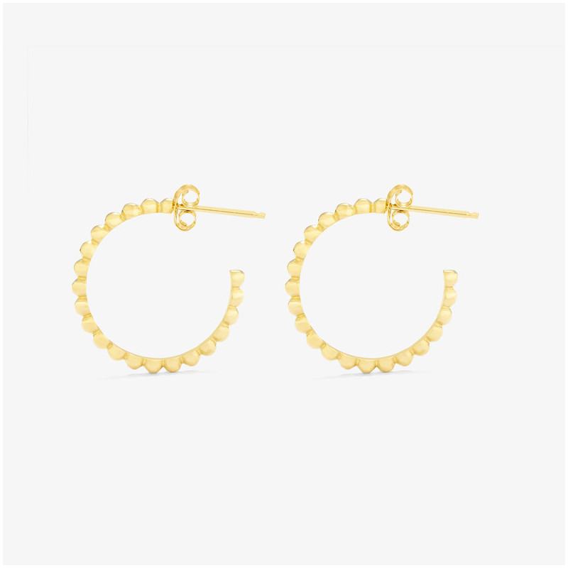 Joyas Aros medianos DOTS. Plata de ley de oro de 24 kilates Radiant