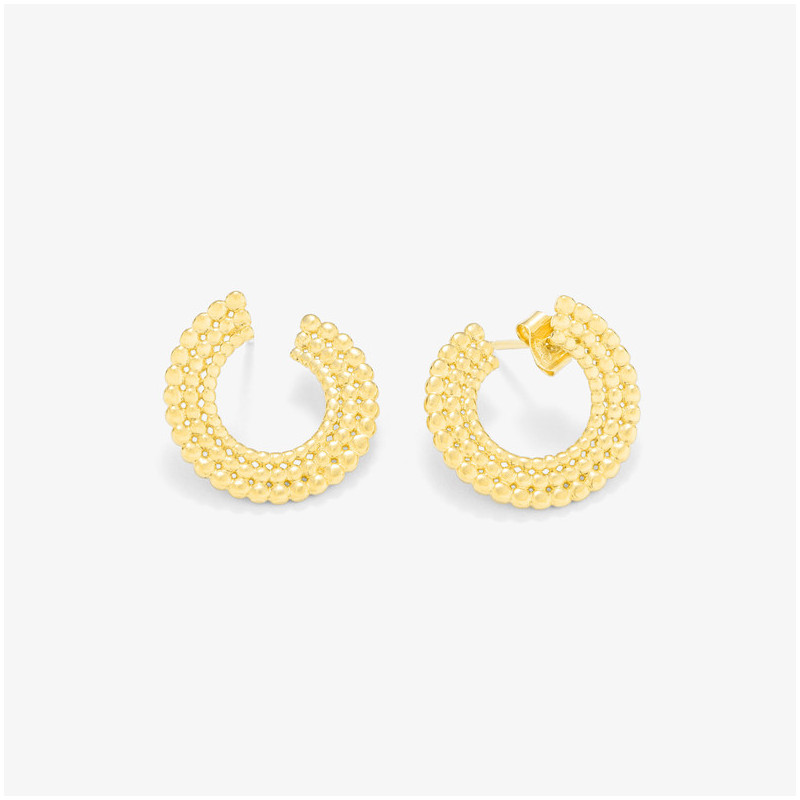 Joyas Pendiente DOTS. Plata de ley y baño de oro de 24 kilates Radiant