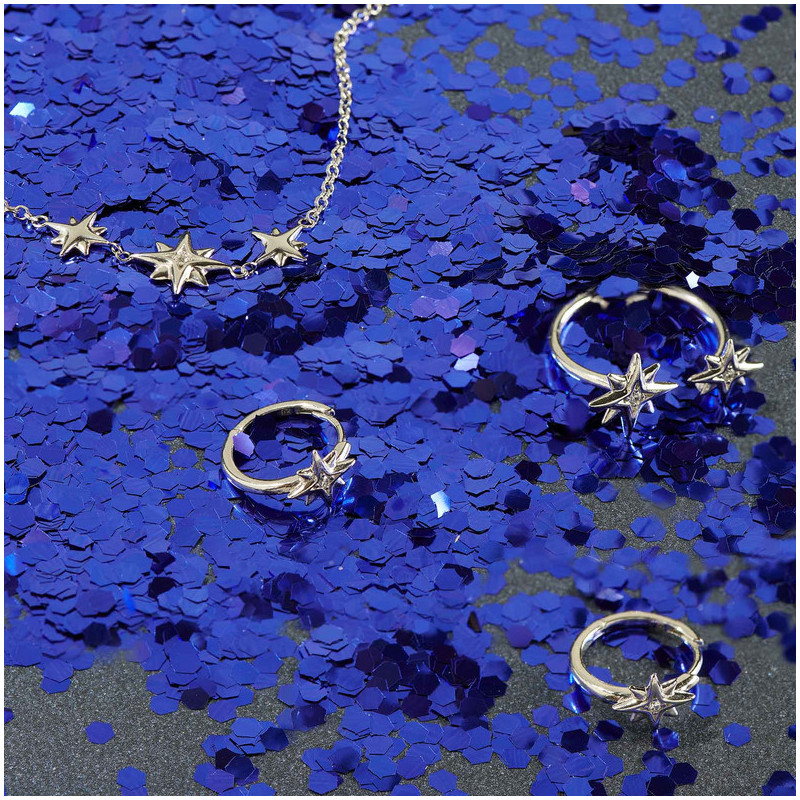 Joyas Pendientes aro pequeño STARS CASUAL. Plata de ley Radiant
