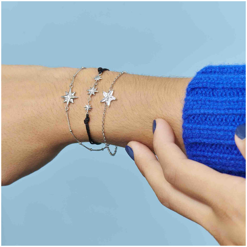 Joyas Pulsaera STARS CASUAL una estrella Plata de ley  Radiant