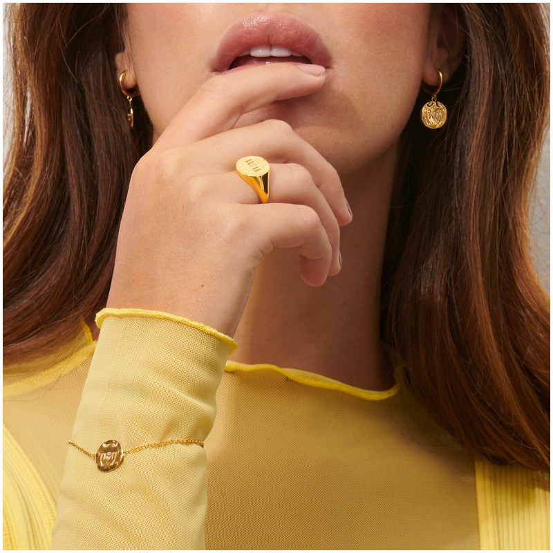 Joyas Aros 11:11. Plata de ley, baño de oro de 24k  blancas Radiant