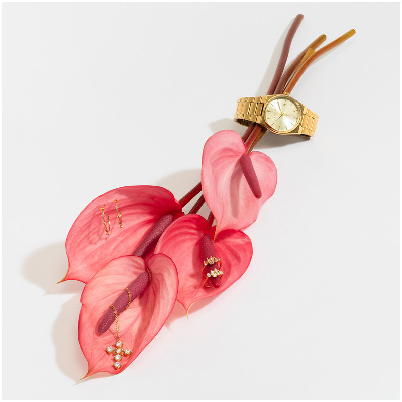 Collar L Gold Cruz Piedras color FANTASY