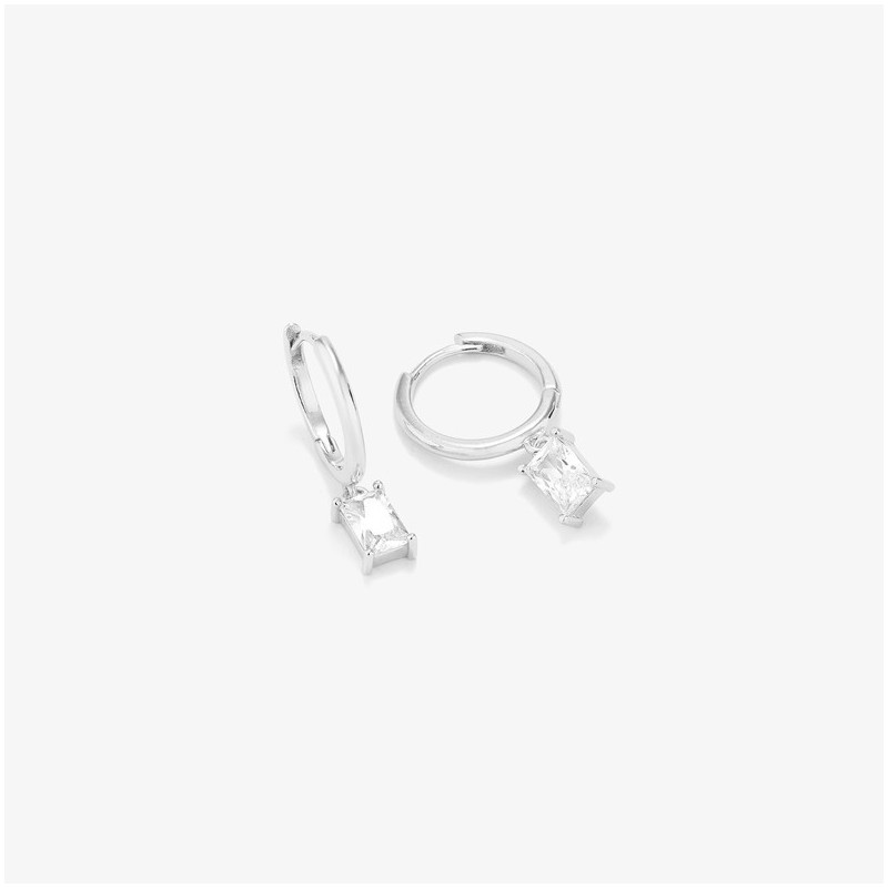 Pendientes Aro Silver BASICS Radiant Mujer Plata de Ley