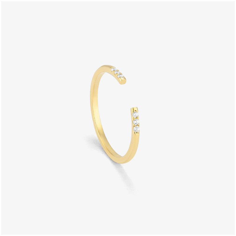 Anillo Multi piedras Gold BASICS Radiant Mujer Plata de Ley