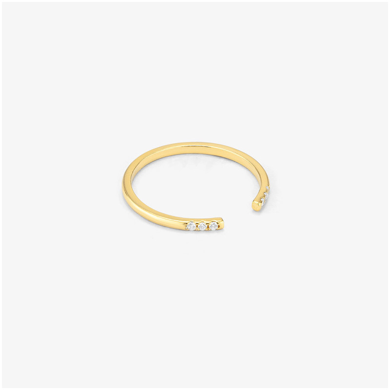 Anillo Multi piedras Gold BASICS Radiant Mujer Plata de Ley