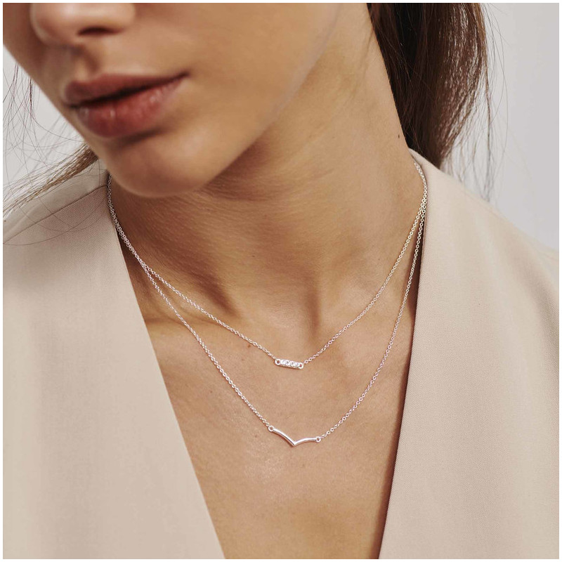 Collar Multi piedras Silver BASICS Radiant Mujer Plata de Ley