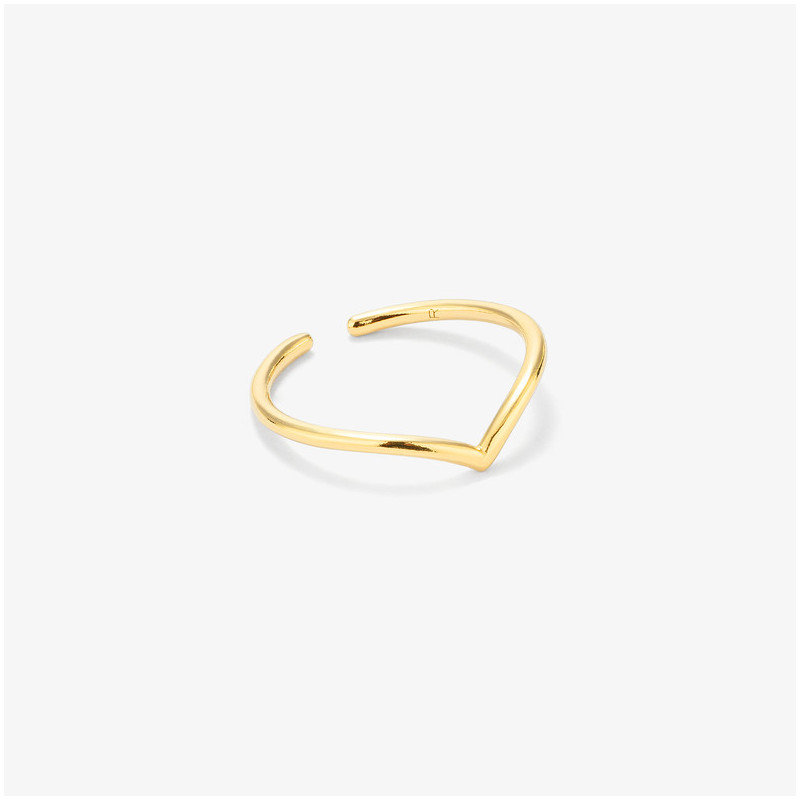 Anillo V Gold BASICS Radiant Mujer Plata de Ley