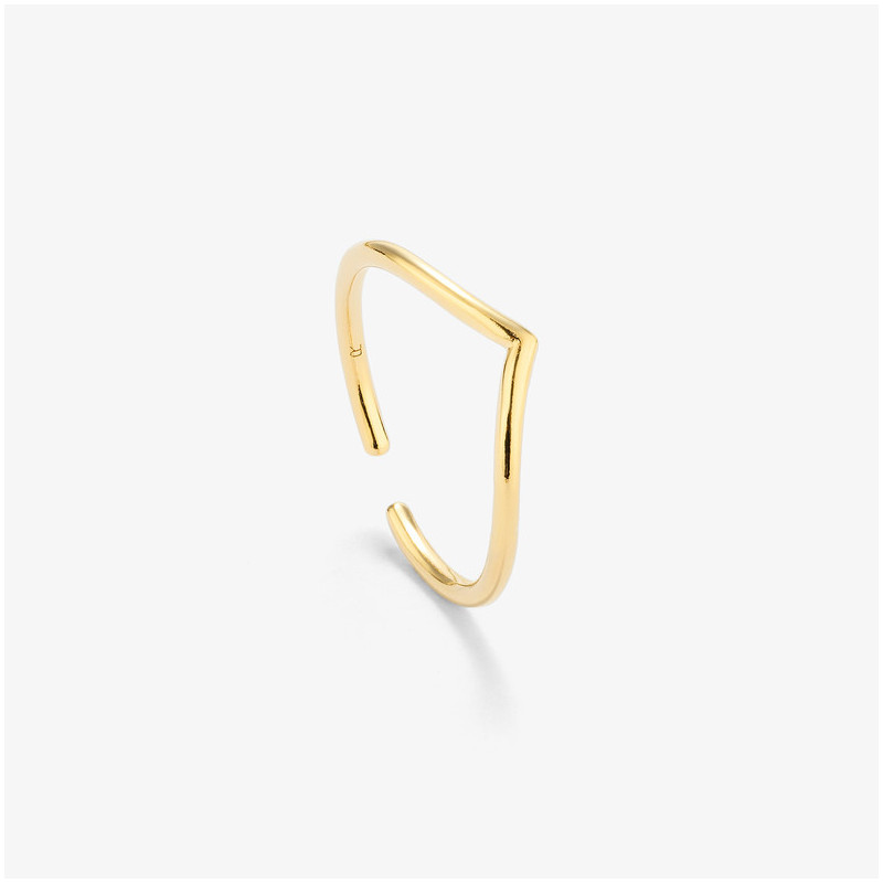Anillo V Gold BASICS Radiant Mujer Plata de Ley