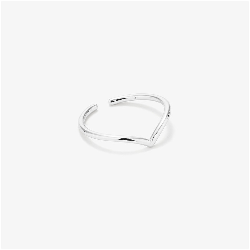 Anillo V Silver BASICS Radiant Mujer Plata de Ley