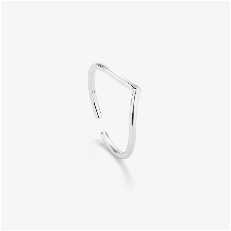 Anillo V Silver BASICS Radiant Mujer Plata de Ley