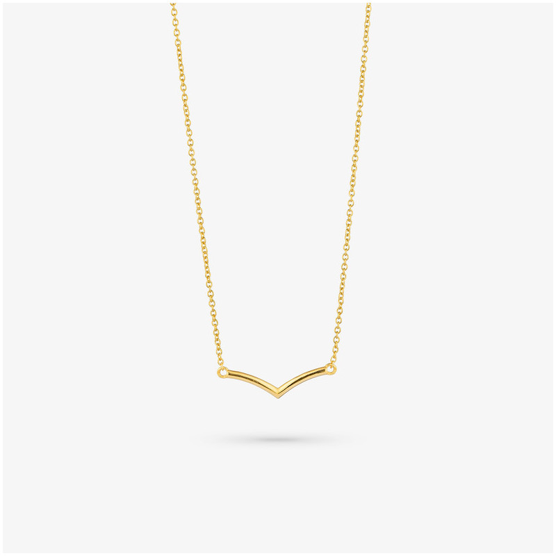 Collar V Gold BASICS Radiant Mujer Plata de Ley
