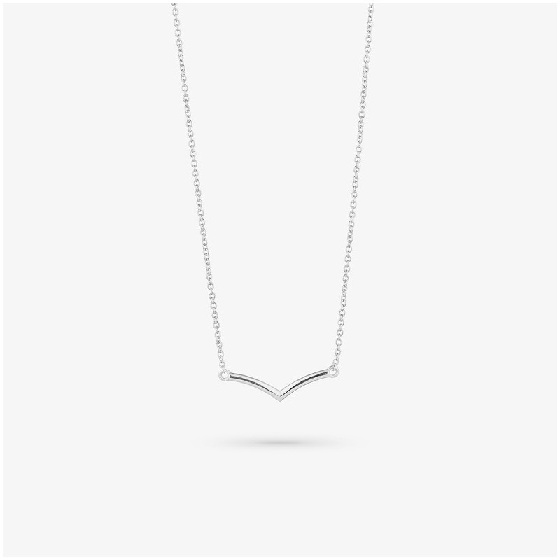 Collar V Silver BASICS Radiant Mujer Plata de Ley