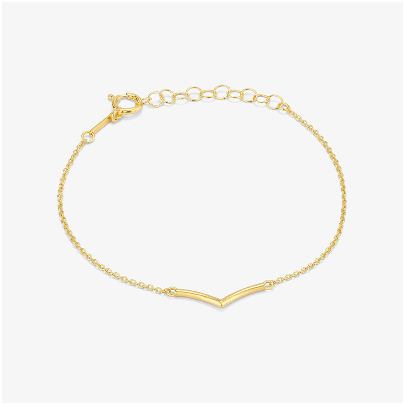 Pulsera V Gold BASICS Radiant Mujer Plata de Ley