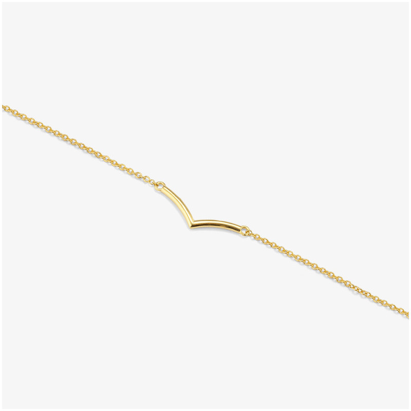 Pulsera V Gold BASICS Radiant Mujer Plata de Ley